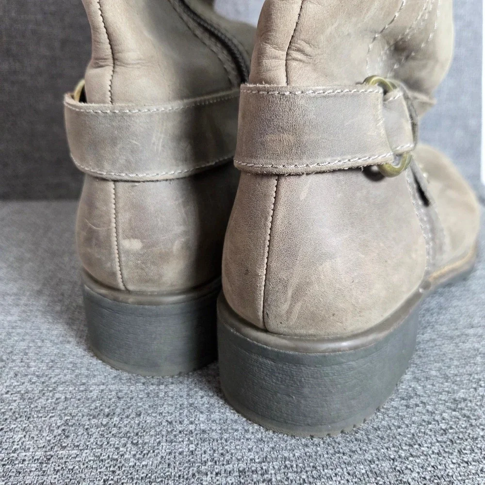 Clarks Orinoco Step Leather Riding Boots Women's 7.5M Brown Taupe